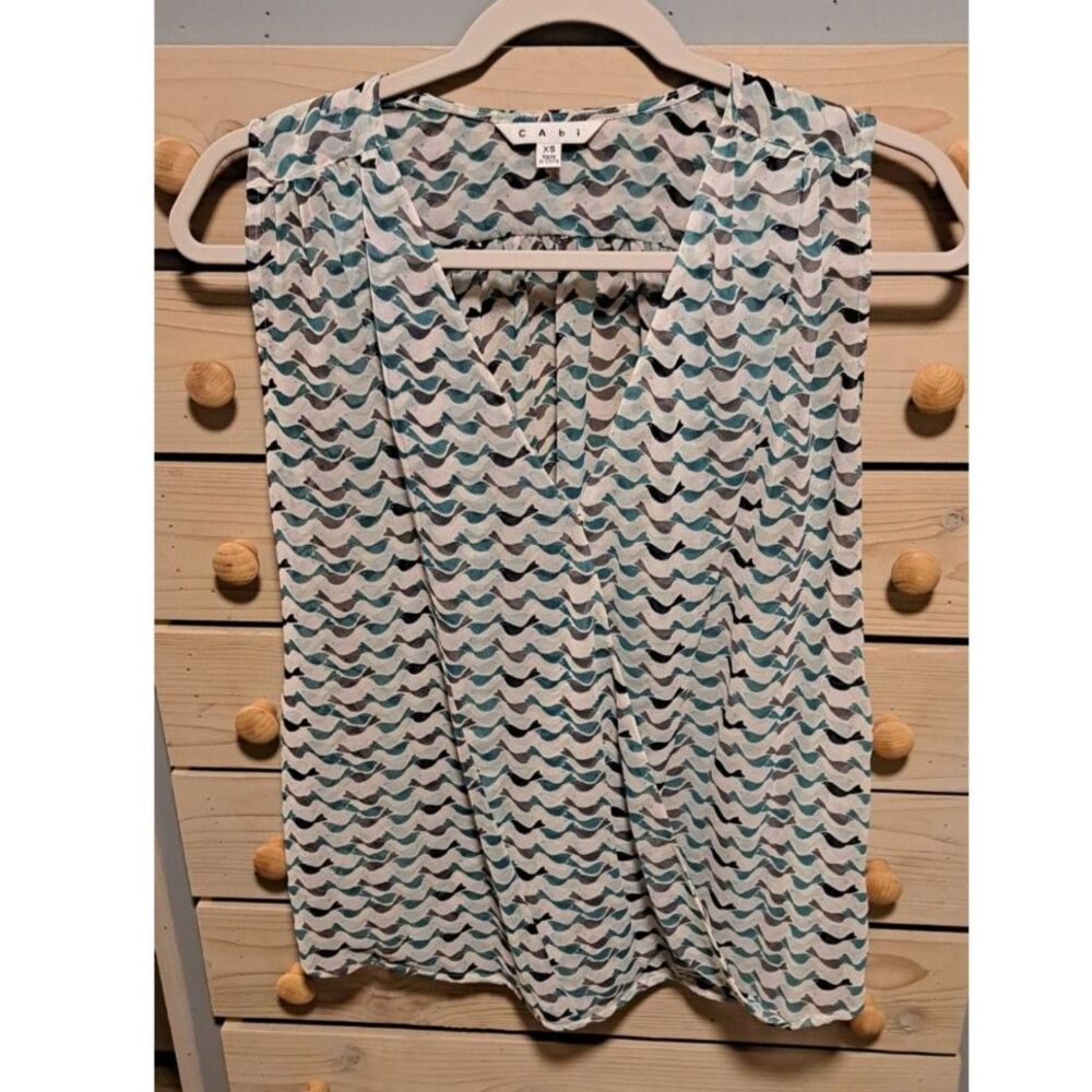 CAbi Sleeveless Wrap Top – Size XS- Boho, Casual, Fun